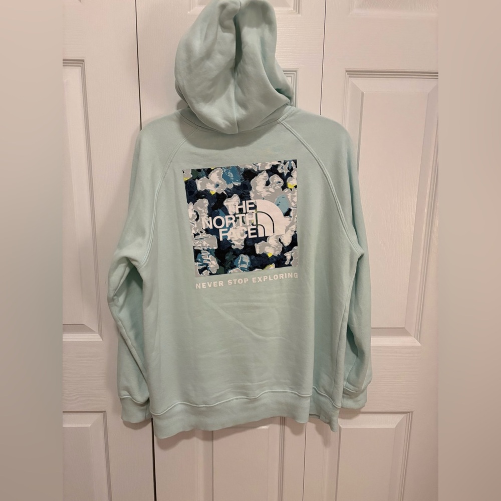 The North Face Light Blue Graphic Hoodie